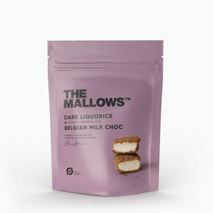 The Mallows | Dark Liquorice | Chokoladeovertrukne skumfiduser med lakrids