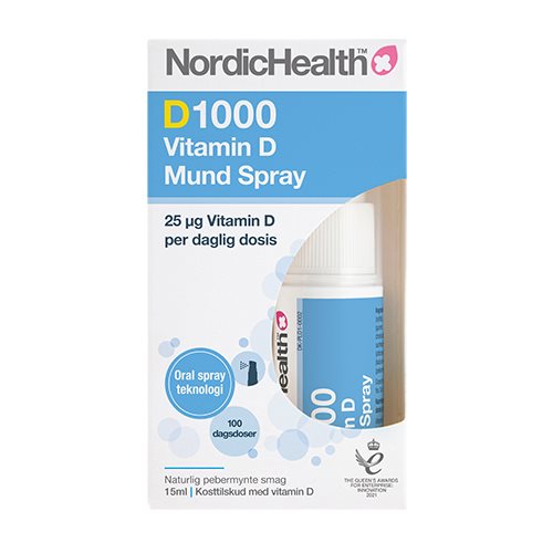 Nordic Health | D1000 Vitamin D | Mundspray | 15 ml