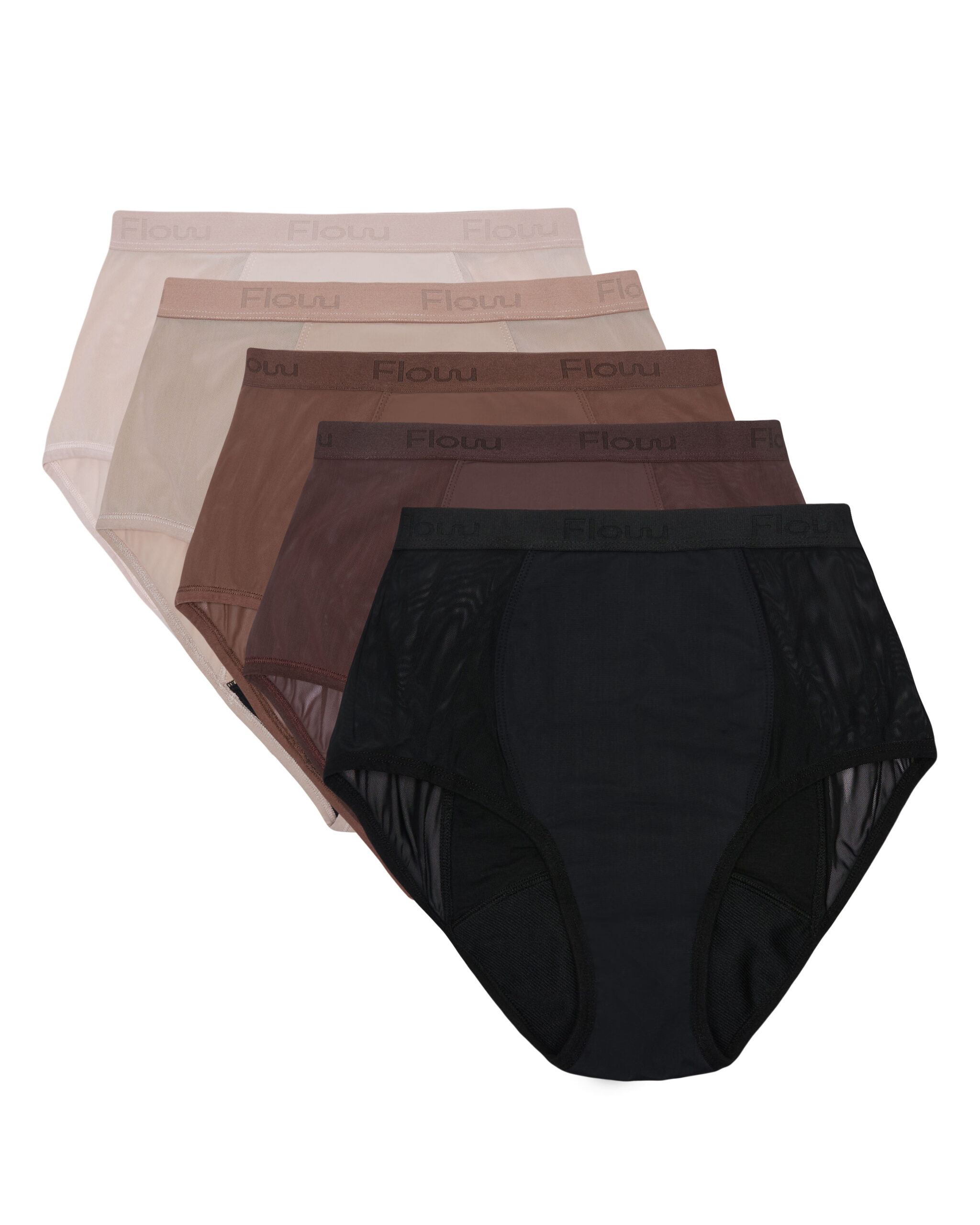Flow Intimates | Menstrautionstrusse | Flow 1 høj talje | Moderat Flow | Sort - Billede 4