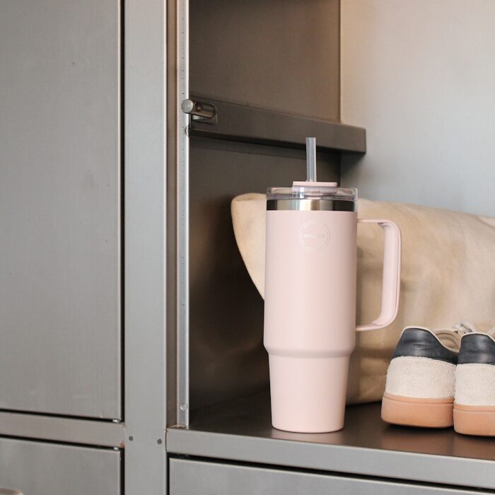 AYA & IDA | Thermo Cup with Straw | Soft Rose | 885 ml