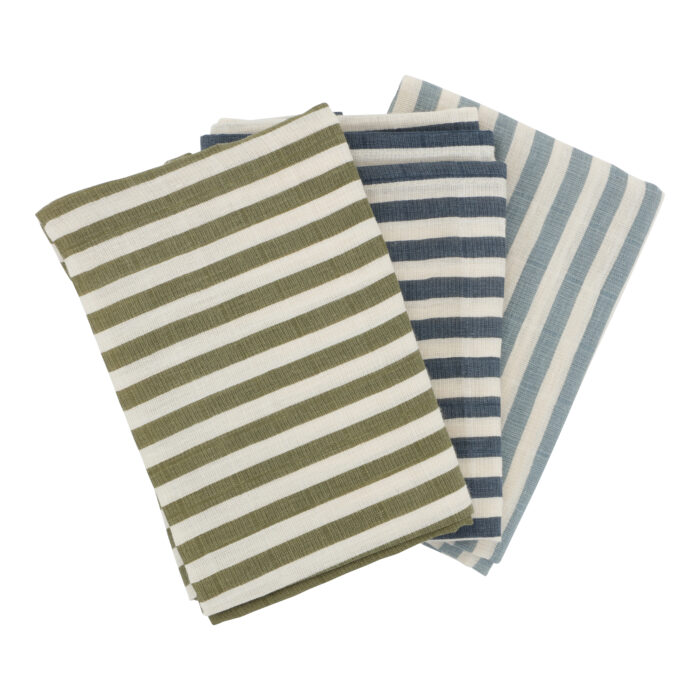 Haps Nordic | Muslin Stofbleer 3-pak |  Marine Stripe Cold