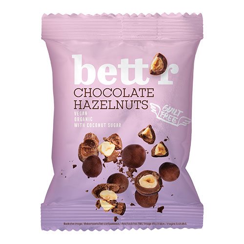 Bett'r Chokolade | Veganske Chokolade Hasselnødder | 40 g