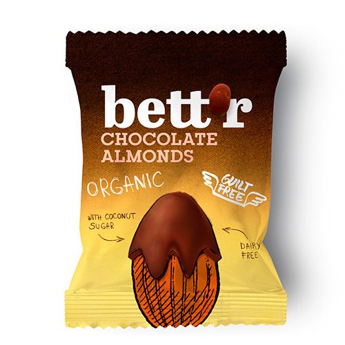 Bett'r Chokolade | Veganske Chokolade Mandler | 40 g